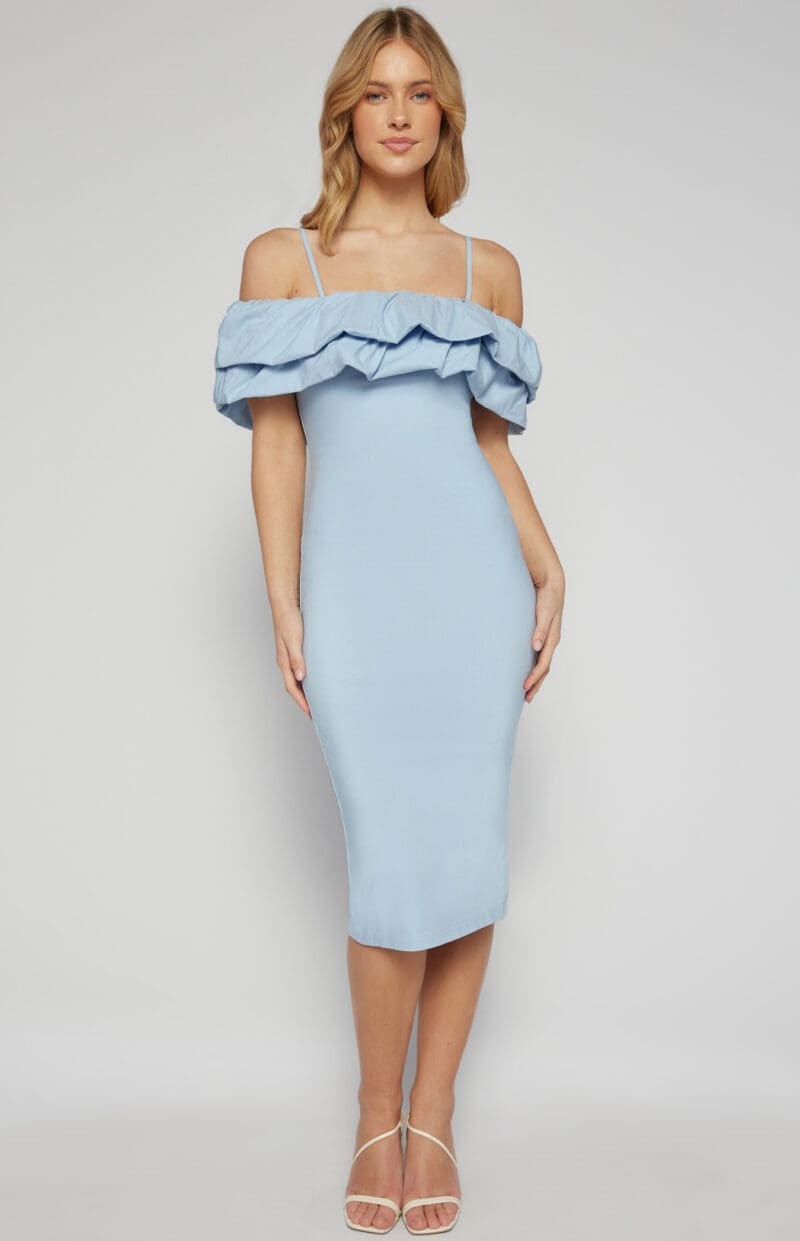 Jacki Ruffled Dress - Blue - Image 2