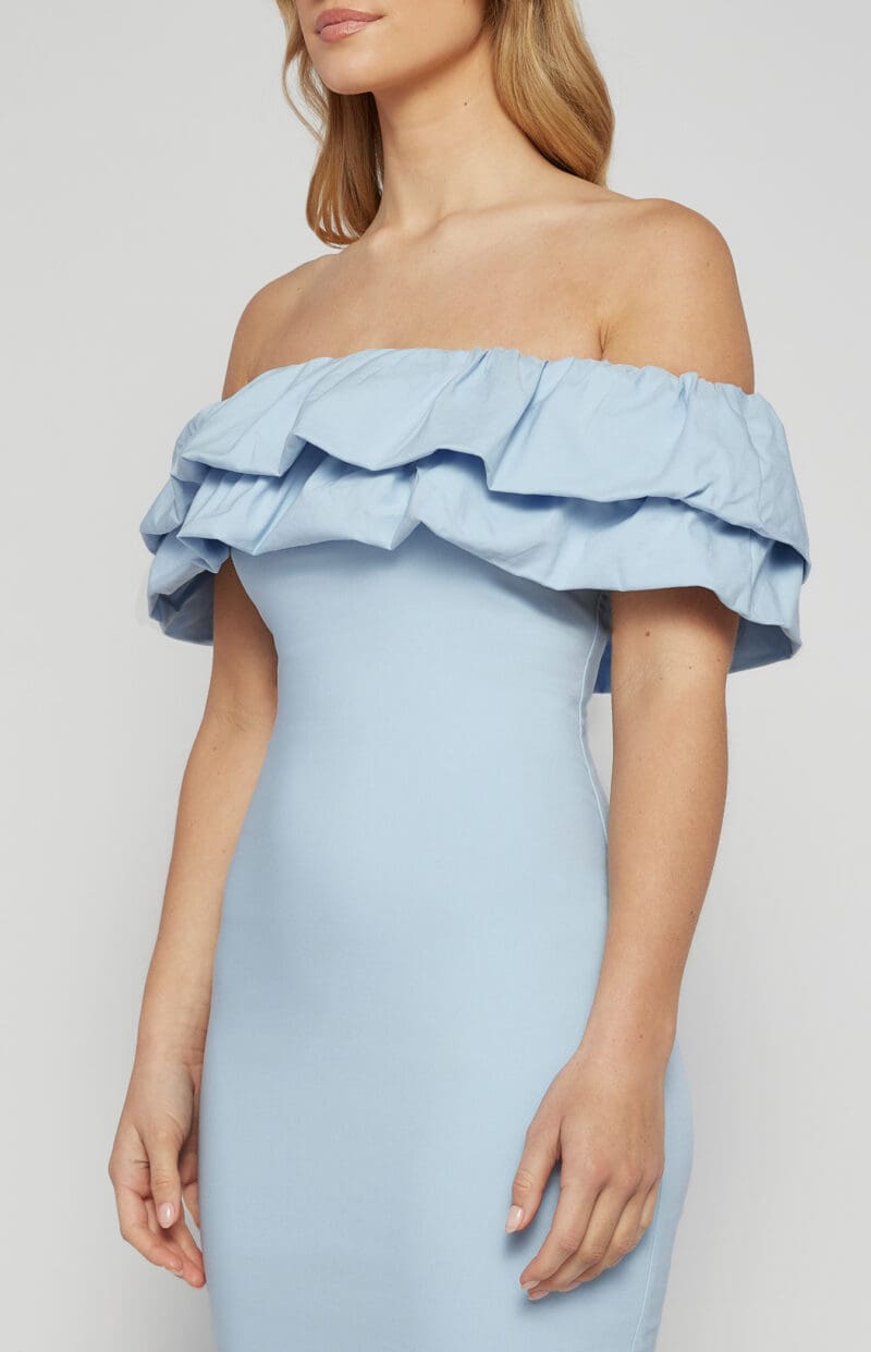 Jacki Ruffled Dress - Blue - Image 3