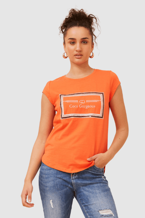 Coco Gorgeous Wing Tee - Orange