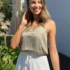Camilla Cami - Satin Khaki