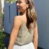 Camilla Cami - Satin Khaki - Image 2
