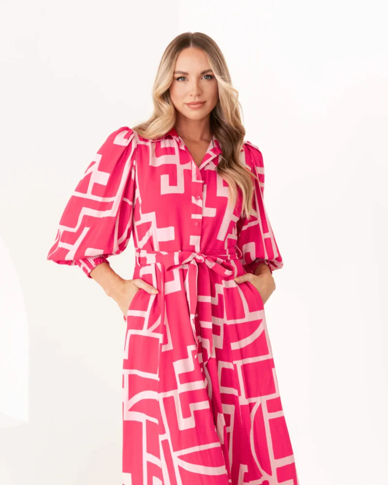 Jaida Midi Dress - Pink - Image 2
