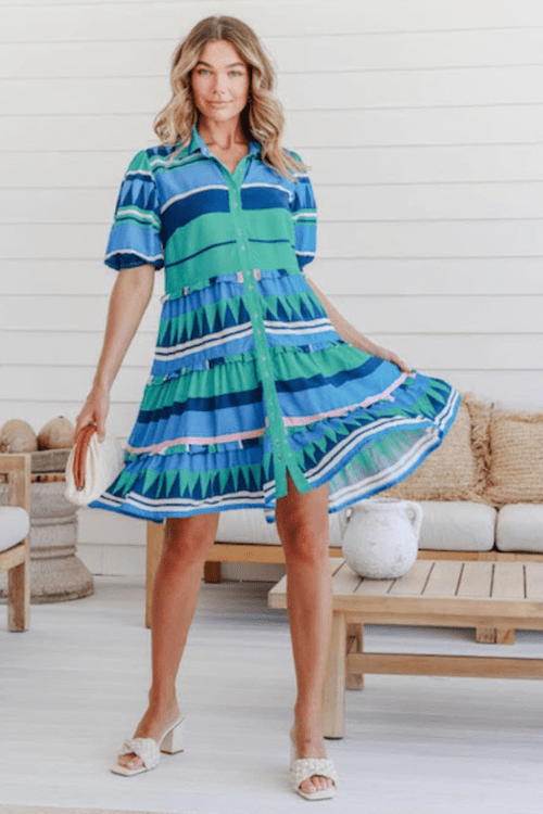 Mediterranean Stripe Dress