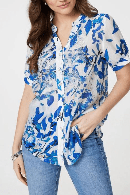 Sami Sparkle Blouse - Blue