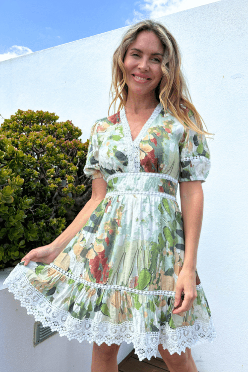 Miranda Lace Maxi - Green