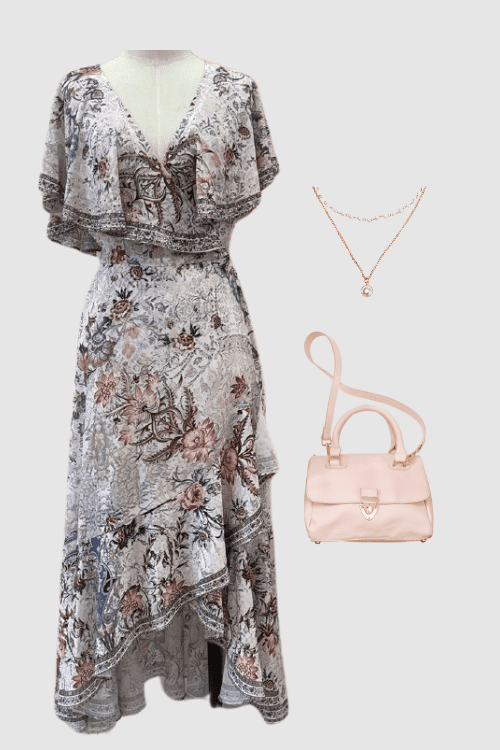 Rose Angel Wrap Dress