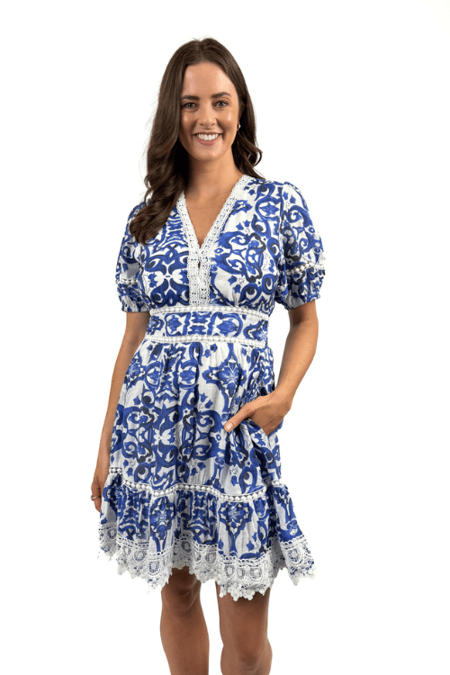 Miranda Lace Maxi - Blue