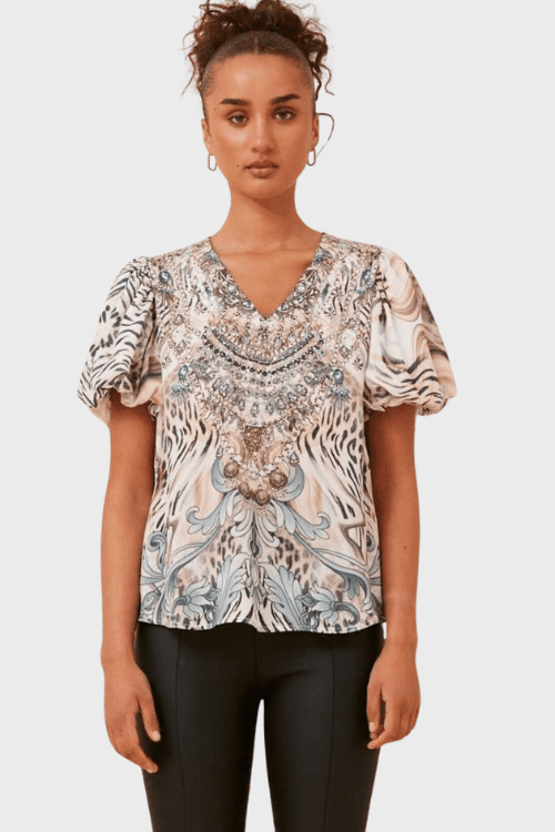 Leopard's Magic - Crystal Puff Top