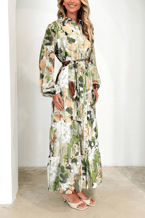Forest Maxi Dress - Green - Image 5