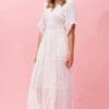 Byron Lace Maxi Dress - White - Image 3