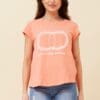 Jadore Chain Tee - Mango - Image 2