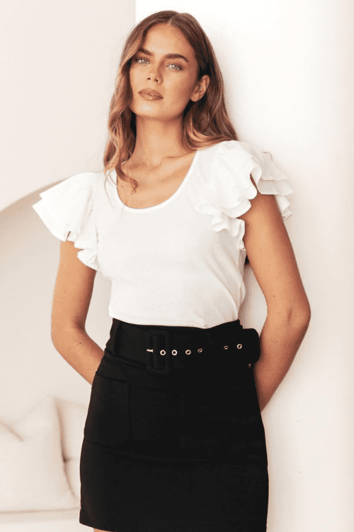 Ruffles Blouse - White