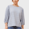 Broderie Anglaise Blouse - Blue