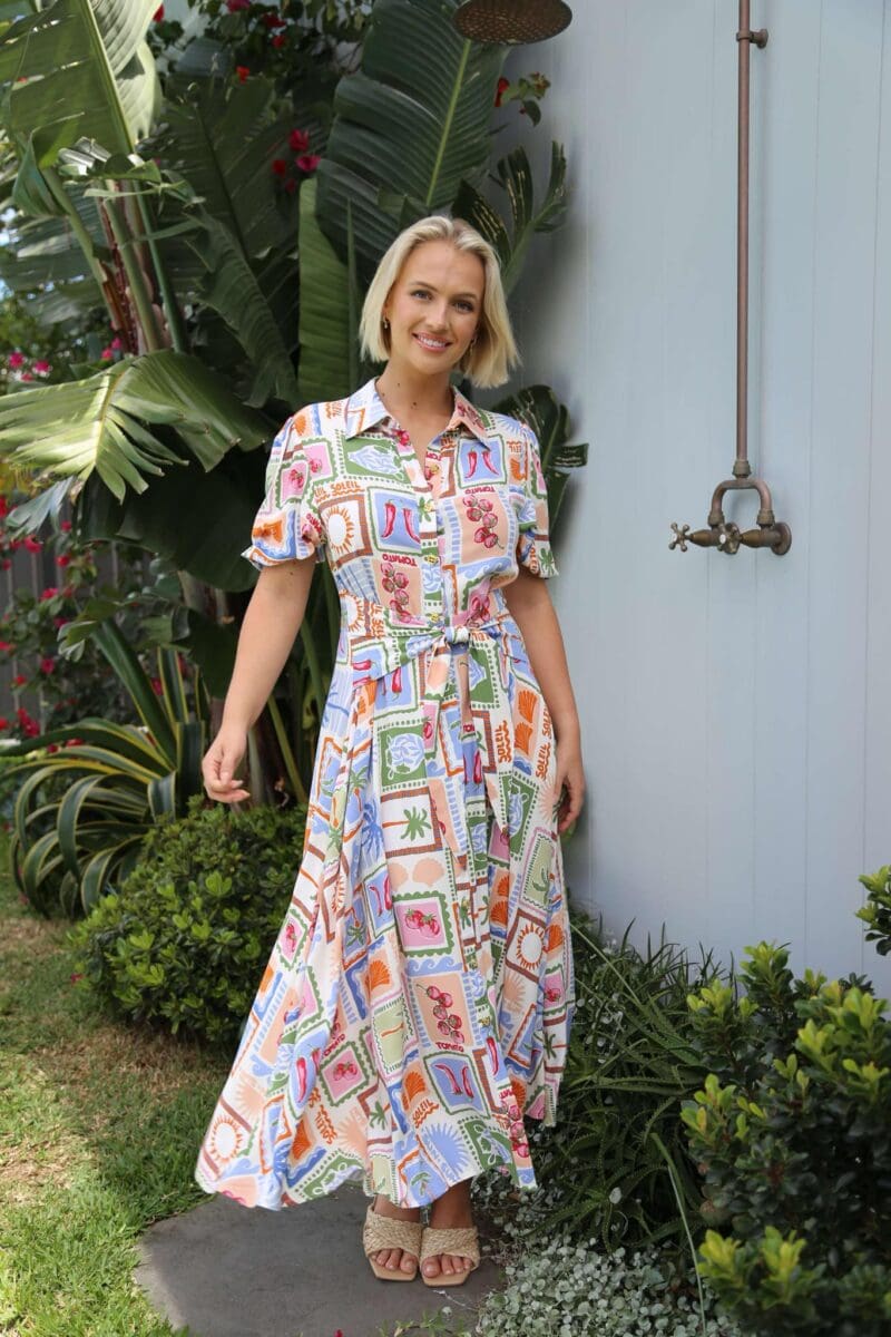 Sicilian Postcard Shirt Dress - Image 4
