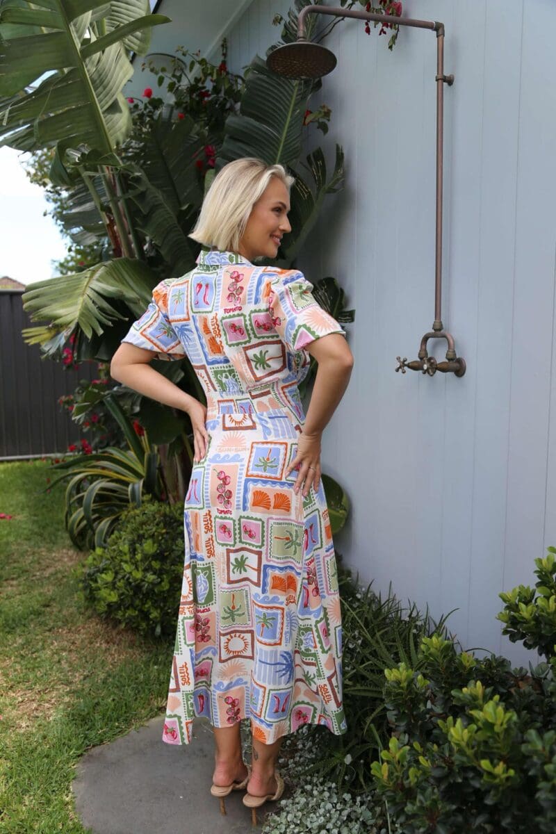 Sicilian Postcard Shirt Dress - Image 5