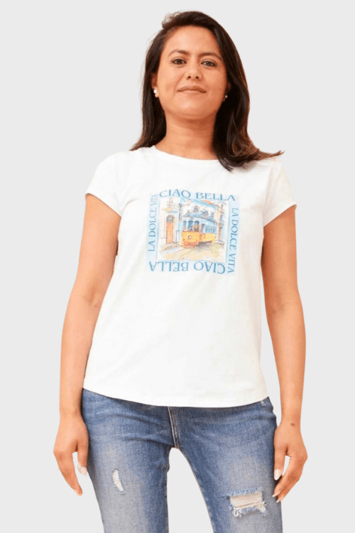 Ciao Bella Tee - White