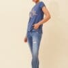 Amour Gold Tee - Indigo - Image 3