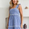 Jesy Gingham Maxi - Blue - Image 5