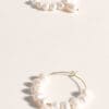 Freshwater Pearl Drop Hoops - Silver - Image 2