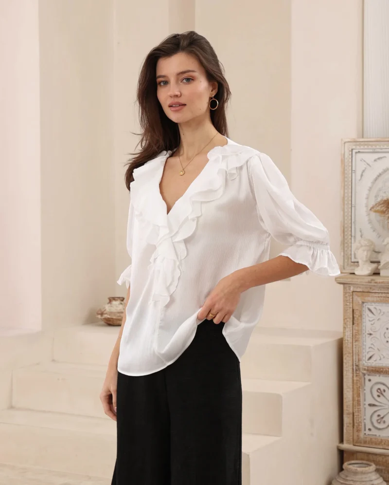 Tahlia Blouse - White - Image 3