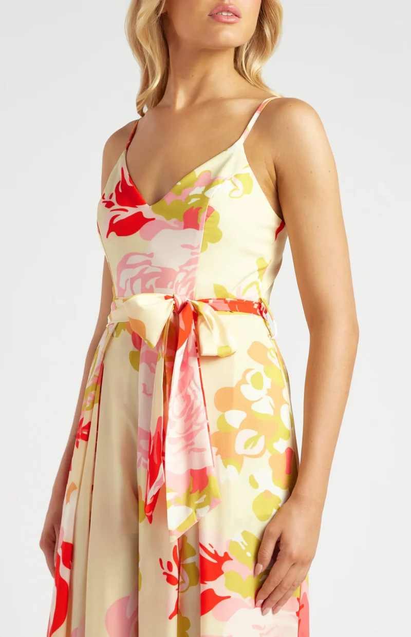 Geneva Jumpsuit - Red/Lemon - Image 6