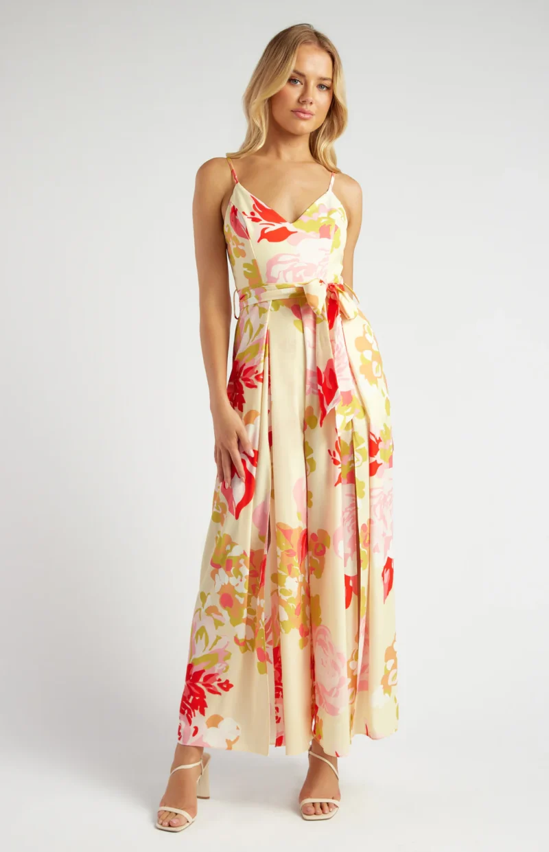 Geneva Jumpsuit - Red/Lemon - Image 3