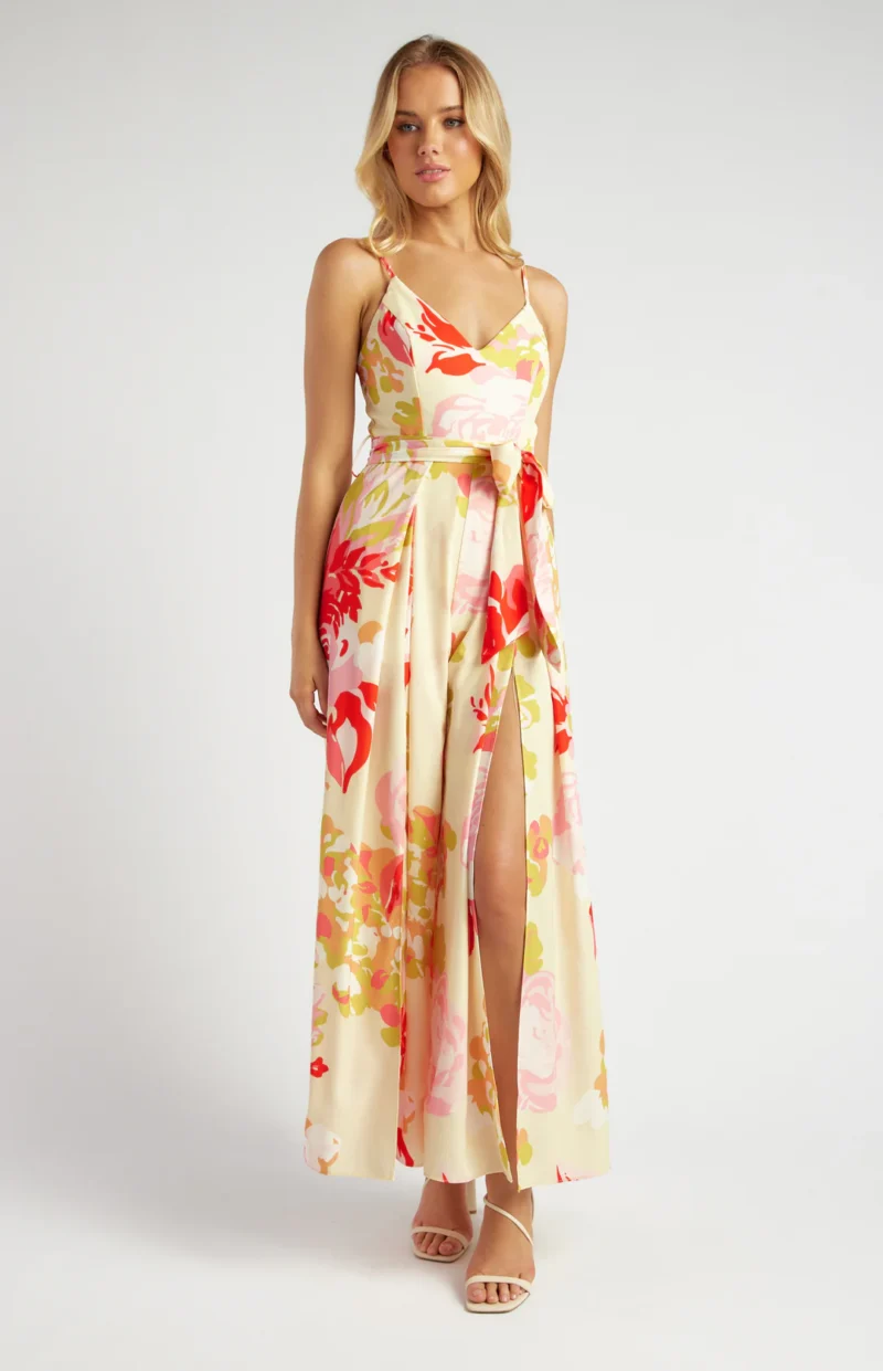 Geneva Jumpsuit - Red/Lemon - Image 5