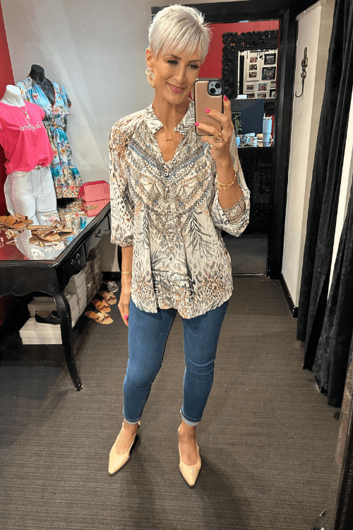 Golden Savannah Crystal Top