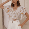 Becca Blouse - White Floral
