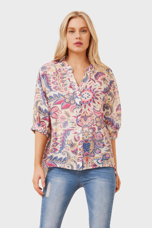 Aspen Top - Paisley Pink