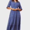 Byron Lace Maxi Dress - Blue