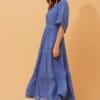 Byron Lace Maxi Dress - Blue - Image 4