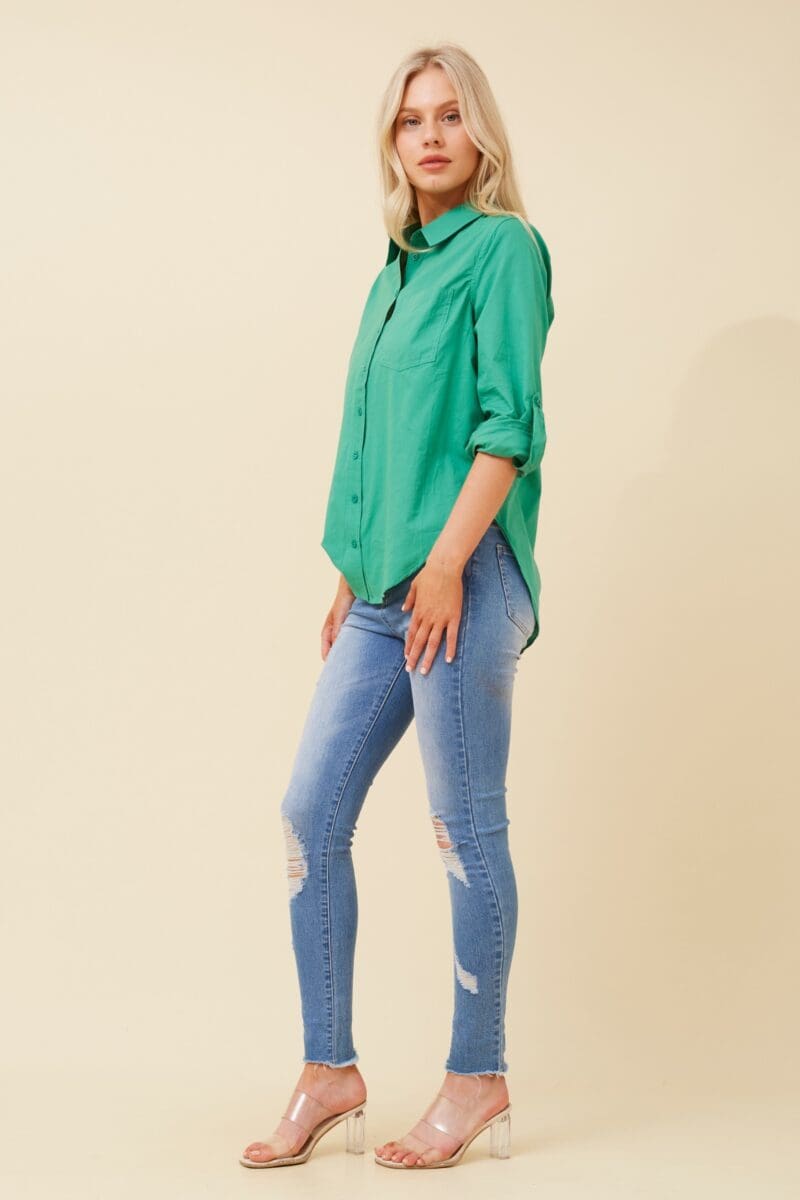 Bailey Solid Shirt - Jade - Image 3