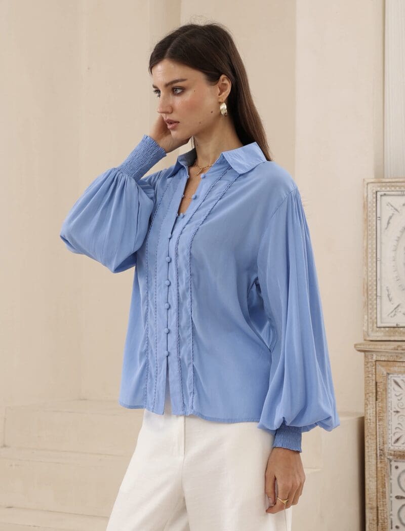 Maia Blouse - Blue - Image 2