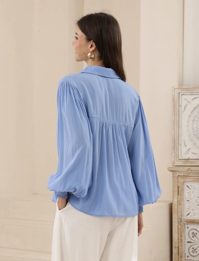 Maia Blouse - Blue - Image 3