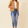 Milos Solid Blazer - Tobacco - Image 2