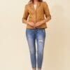 Milos Solid Blazer - Tobacco - Image 4