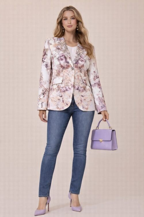 Rose Aura Crystal Blazer