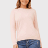 Angie Diamond Knit - Blush Pink