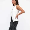 Montana Vest Blouse - White - Image 2