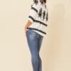 Priya Boho Blouse - White & Black - Image 3