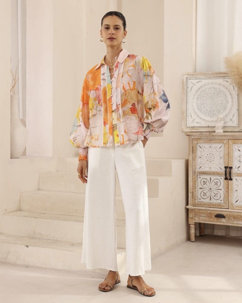 Maia Blouse - Orange Bloom - Image 2