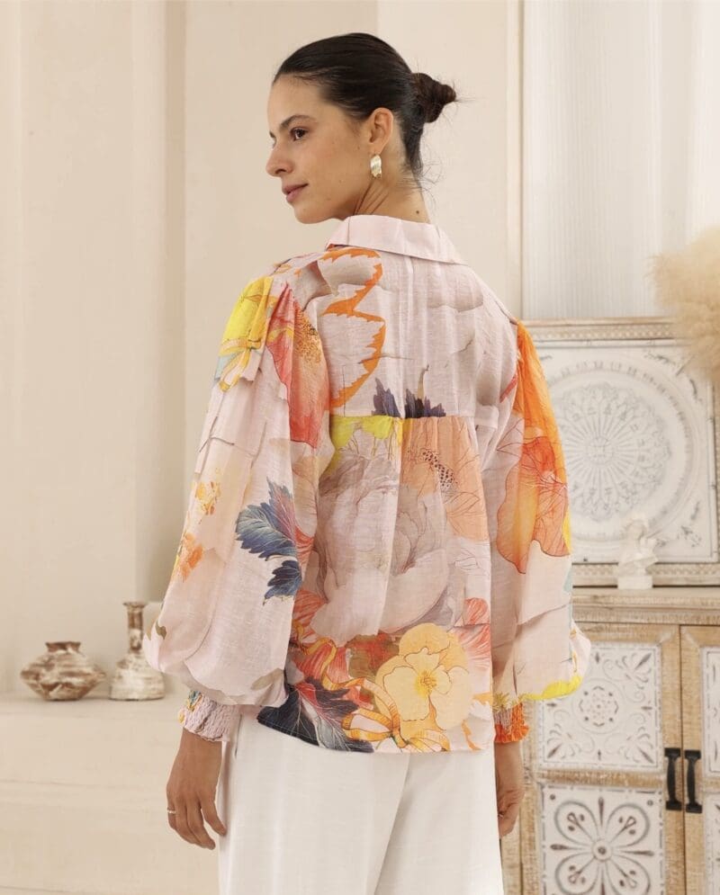 Maia Blouse - Orange Bloom - Image 4