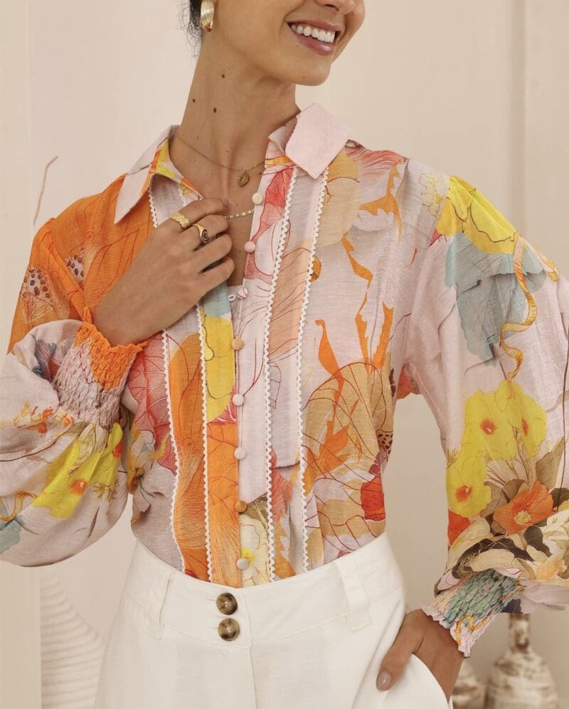 Maia Blouse - Orange Bloom - Image 6