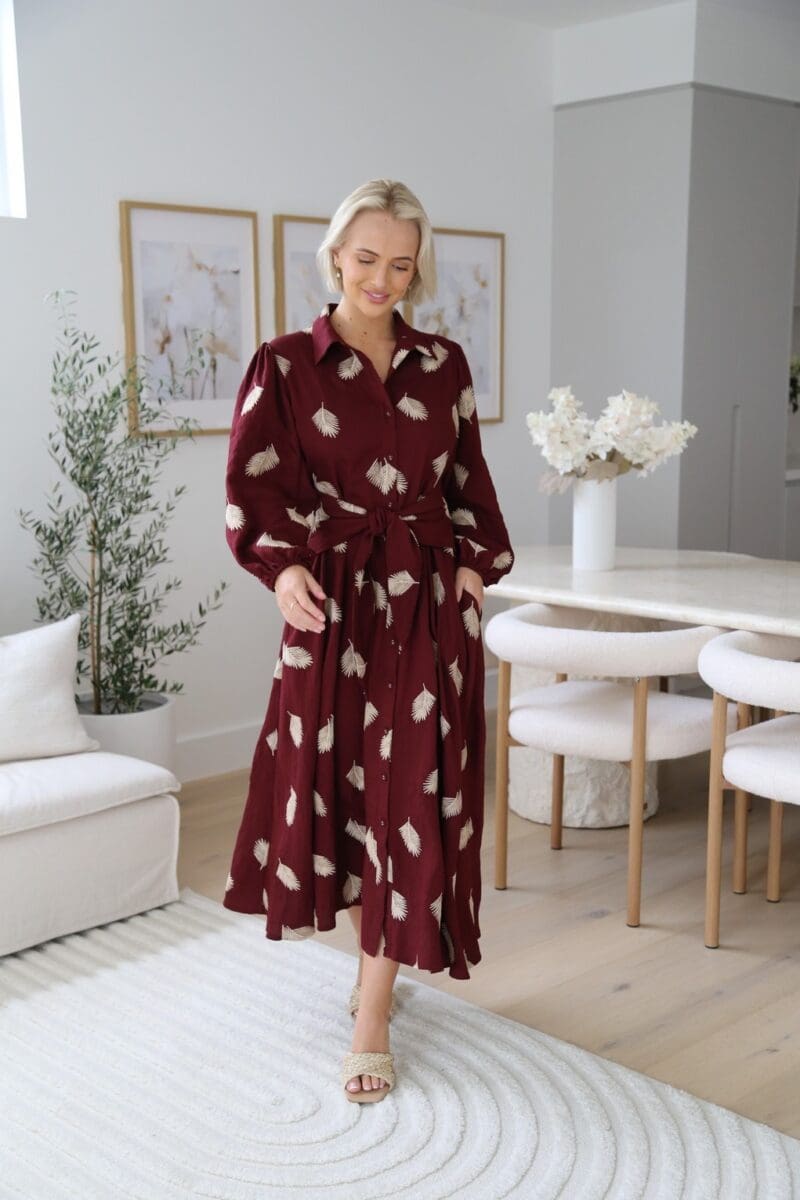 Liana Maxi - Burgundy Leaf - Image 4