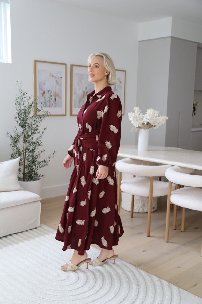 Liana Maxi - Burgundy Leaf - Image 5