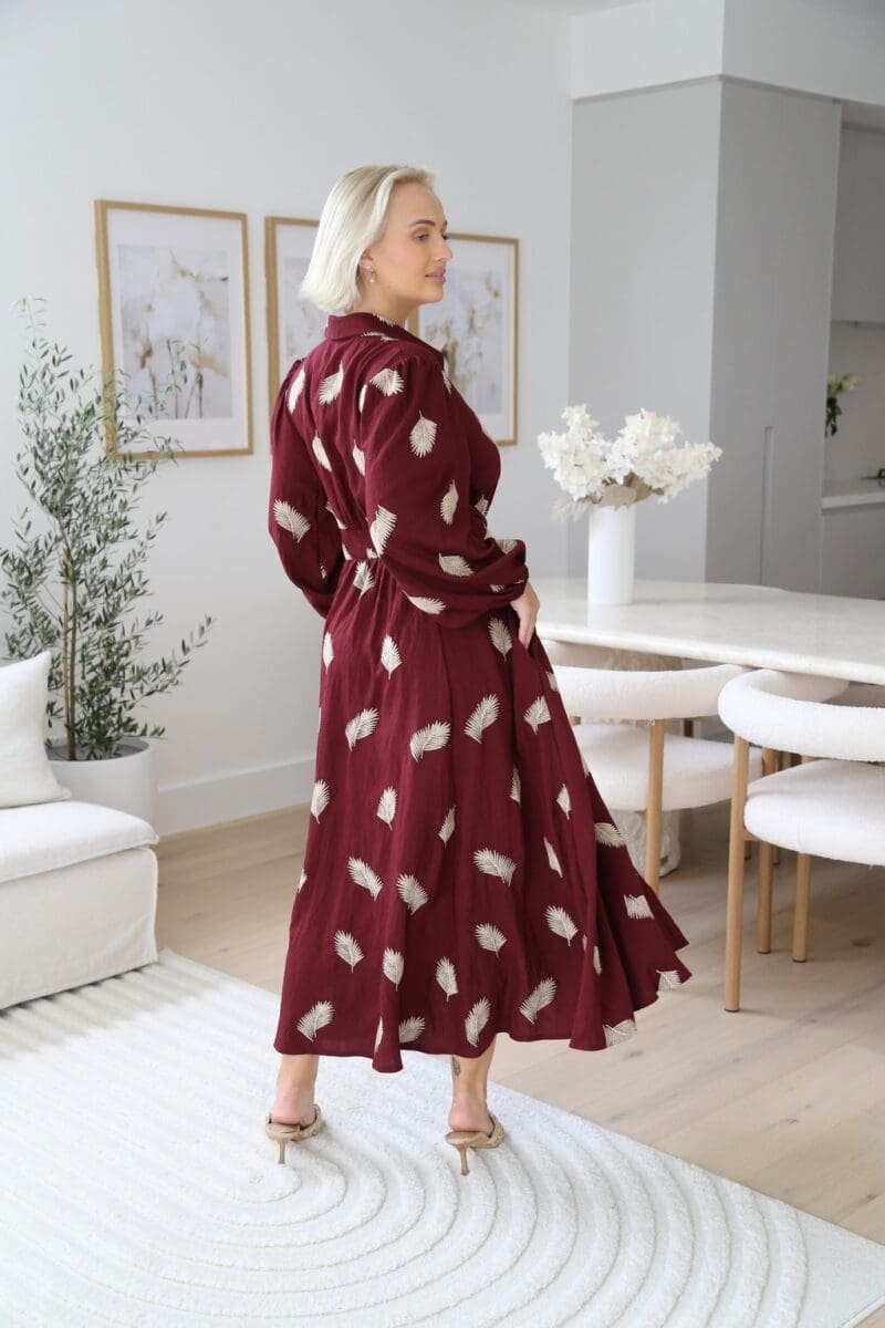 Liana Maxi - Burgundy Leaf - Image 2