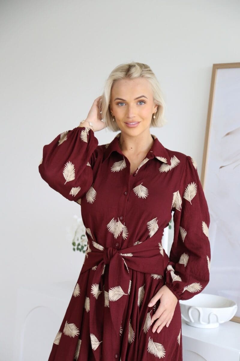 Liana Maxi - Burgundy Leaf - Image 3