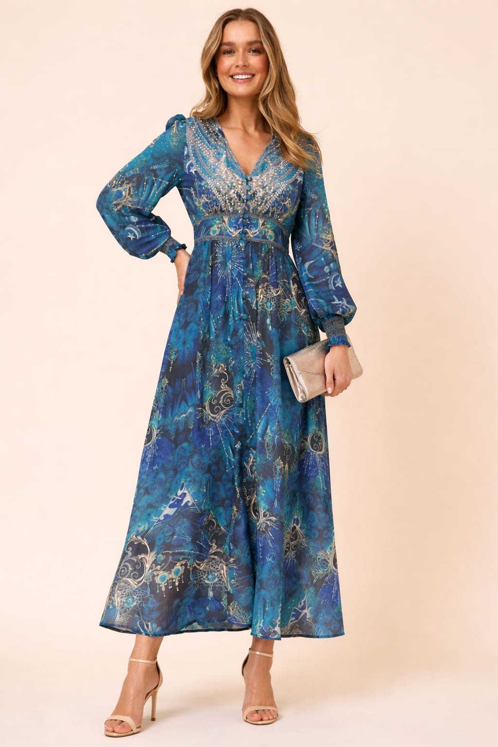 Peacock Fantasy Crystal Maxi