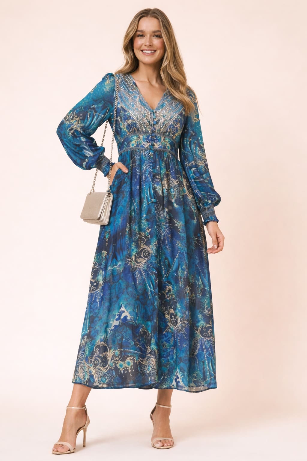 Peacock Fantasy Crystal Maxi - Image 2